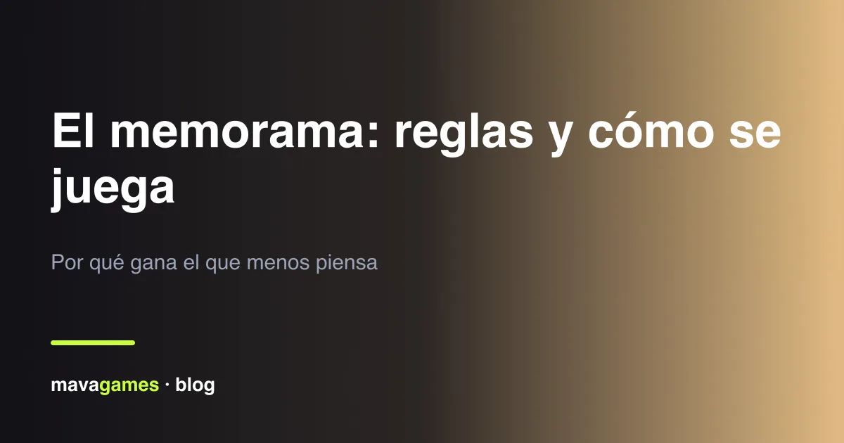 El memorama: reglas, cómo se juega y por qué gana el que menos piensa