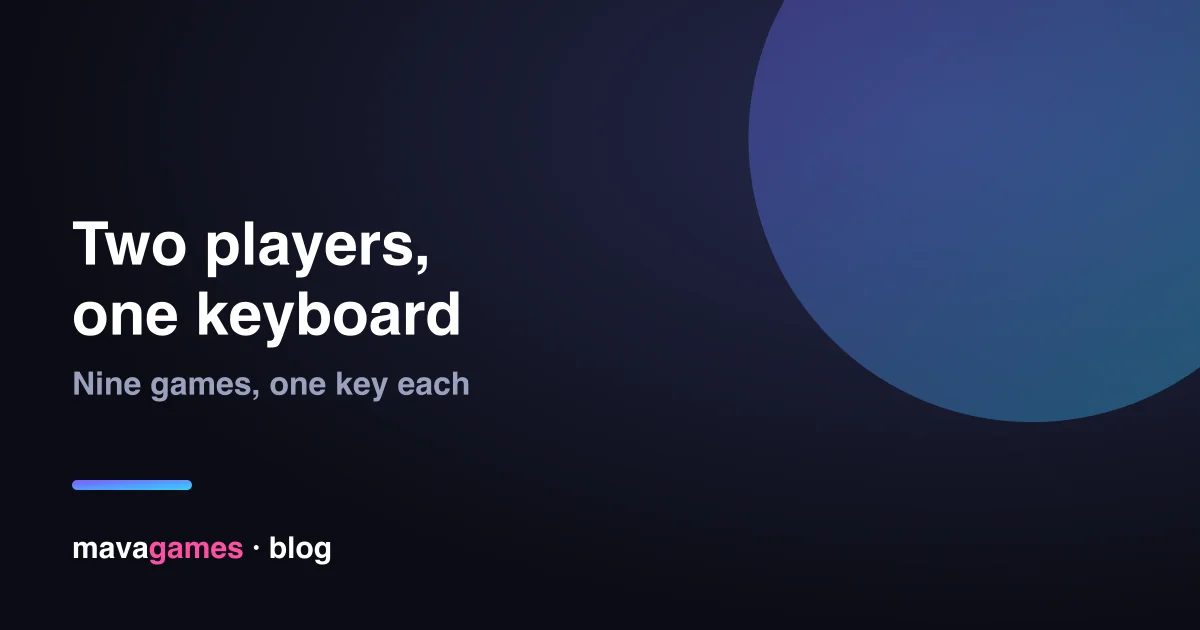 The best two-player games you can play on one keyboard