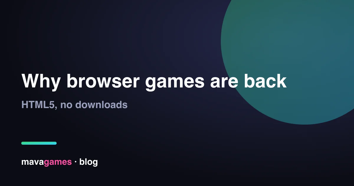 Why browser games are back: HTML5, no downloads and how a portal like this one works